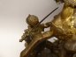 Preview: Einmalige alte Bronze - Kämpfende Ritter - Kreuzritter gegen islamischen Krieger