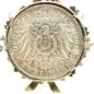 Preview: Preußen Silbermontur mit Münze als Brosche 200 Jahre Königreich Preußen 1901