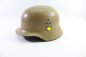 Preview: Ww2 Wehrmacht DAK  Afrika Stahlhelm M40 mit 1 Emblem Afrikakorps - Tarnlackierung