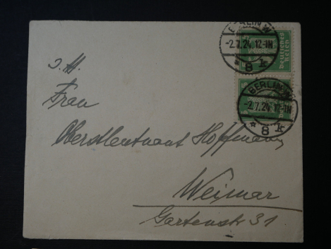 Gustav Ernst Stresemann (1878–1929) – handwritten and signed card from 1924 – Nobel Peace Prize 1926