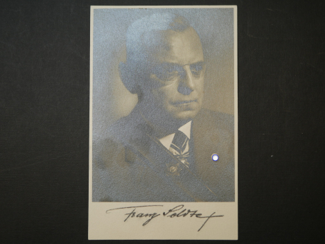 Autograph – Franz Seldte (1882–1947) – Portrait postcard with handwritten signature. National Leader of the "Stahlhelm" paramilitary organization