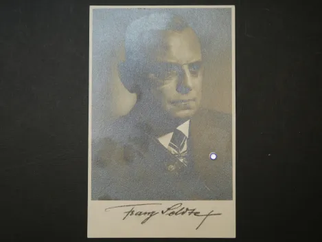 Autograph - Franz Seldte (1882 - 1947) - Portraitpostkarte mit eigenhändiger Unterschrift. Bundesführer des "Wehrverbands Stahlhelm"
