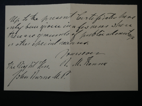 Preview: Autograph John Elliot Burns (1858-1943) - Britischer Politiker - Umschlag + Karte mit Unterschrift, Anschreiben an Burns