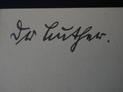 Autograph – Hans Luther (1879–1962), German politician, Chancellor of the Weimar Republic