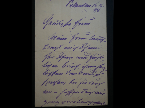 Autograph - Eduard Georg Graf von Bethusy-Huc (1829-1893), eigenhändig geschriebener Brief