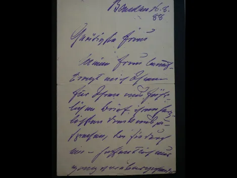 Autograph - Eduard Georg Graf von Bethusy-Huc (1829-1893), eigenhändig geschriebener Brief