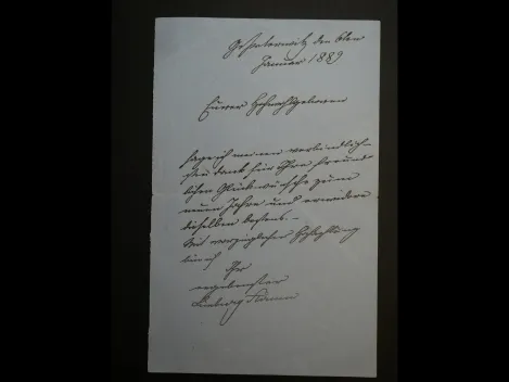 Autograph - Friedrich Graf zu Limburg-Stirum, deutscher Diplomat, Politiker und Staatssekretär im Auswärtigen Amt des Deutschen Kaiserreichs