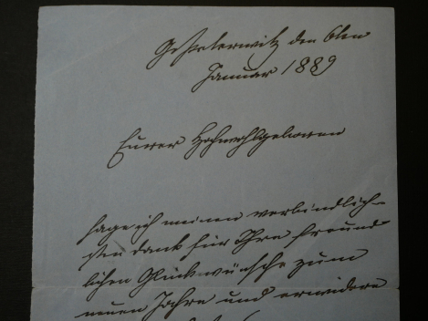 Autograph - Friedrich Graf zu Limburg-Stirum, deutscher Diplomat, Politiker und Staatssekretär im Auswärtigen Amt des Deutschen Kaiserreichs