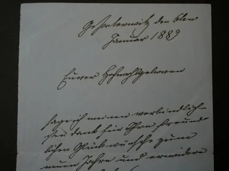 Autograph - Friedrich Graf zu Limburg-Stirum, deutscher Diplomat, Politiker und Staatssekretär im Auswärtigen Amt des Deutschen Kaiserreichs