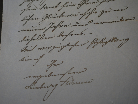 Autograph - Friedrich Graf zu Limburg-Stirum, deutscher Diplomat, Politiker und Staatssekretär im Auswärtigen Amt des Deutschen Kaiserreichs