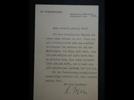 Autograph - Otto Geßler (1875-1955), einseitiger Brief von 1927 als Reichswehrminister