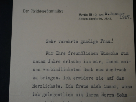 Autograph - Otto Geßler (1875-1955), einseitiger Brief von 1927 als Reichswehrminister