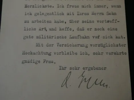 Autograph – Otto Geßler (1875–1955), one-page letter from 1927, written while serving as Minister of the Reichswehr