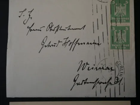Autograph - Otto Geßler (1875-1955), Brief mit Umschlag von 1925 als Reichswehrminister an Oberleutnant Hoffmann