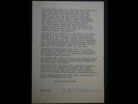 Autograph – Ruth Schaumann (1899–1975), writer, sculptor, and graphic artist