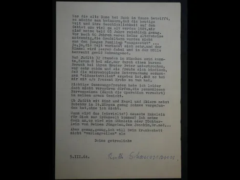 Autograph - Ruth Schaumann (1899–1975), Schriftstellerin, Bildhauerin und Grafikerin