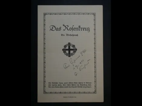 Autograph - Friedrich Lienhard (1865–1929) Schriftsteller und Journalist. Eigenhändige Unterschrift auf ein Heft