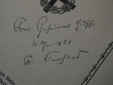 Autograph - Friedrich Lienhard (1865–1929) Schriftsteller und Journalist. Eigenhändige Unterschrift auf ein Heft