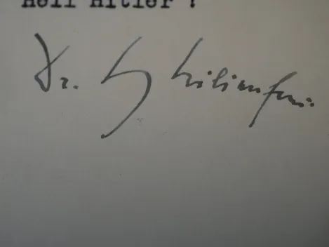 Autograph - Schriftsteller Heinrich Lilienfein (1879 - 1952), eigenhändig signierte Postkarte an einen Geheimen Justizrat, 1935