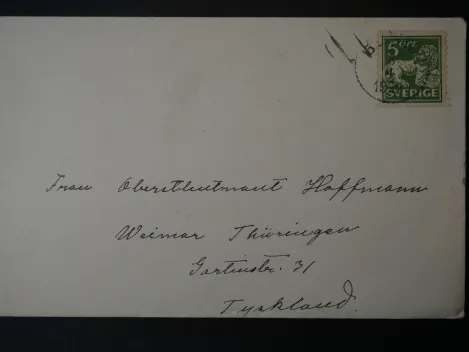 Autograph - Selma Lagerlöf (1858-1940) - Karte mit eigenhändiger Unterschrift, 1929. Nobelpreis als erste Frau erhalten!!