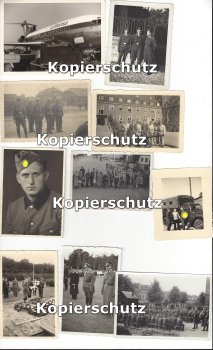 Collection of 85 photos, uniforms, airplanes, etc