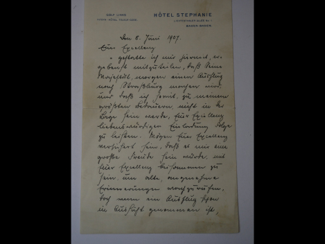 Autograph – Prince Paribatra Sukhumbandh of Siam (1881–1944) – Letter dictated in German, with a handwritten signature, 1907