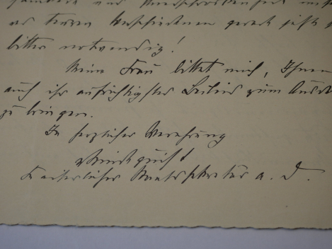 Autograph - Kolonialbeamter Friedrich von Lindequist (1862 - 1945) - Generalkonsul Deutsch-Südwestafrika