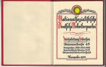 NSDAP - Mitgliedsbuch Nr. 2623760 für einen Mann aus Wietzendorf