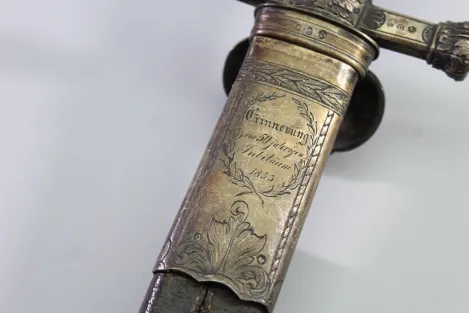 Bear Hunter / Hunting Sword with Silver Fittings 1853