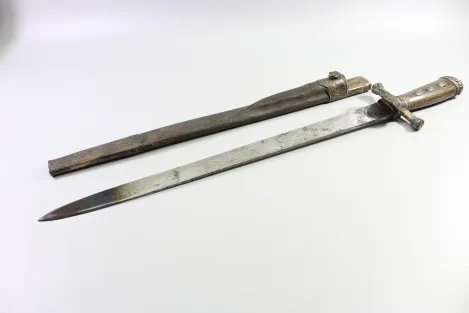 Bear Hunter / Hunting Sword with Silver Fittings 1853