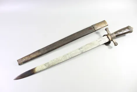 Bear Hunter / Hunting Sword with Silver Fittings 1853