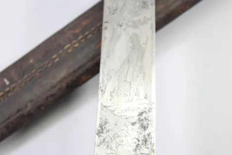 Bear Hunter / Hunting Sword with Silver Fittings 1853