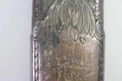 Bear Hunter / Hunting Sword with Silver Fittings 1853