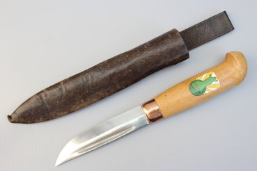 Finnish hunting knife, knife 1940 in leather sheath