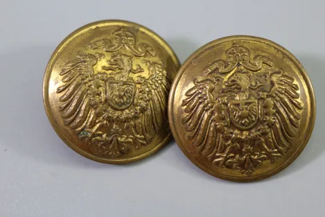 2x original Metall Uniform Knopf für Reichsbeamte Bestand aus einer alten Uniformschneiderei