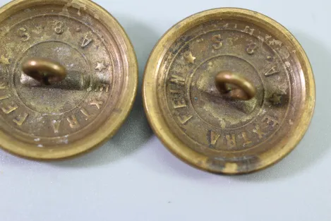 2x original Metall Uniform Knopf für Reichsbeamte Bestand aus einer alten Uniformschneiderei