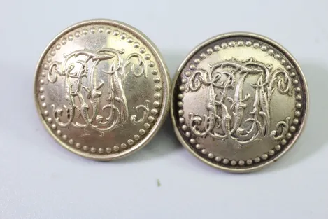 Metall Uniform Knopf aus Bestand einer alten Uniformschneiderei, Preis pro Knopf