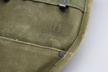 Militär Klappspaten mit Dorn, mit Koppeltragetasche aus festem Leinen