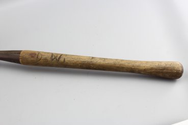 ww2 US Army folding spade with wooden handle, carrier abbreviation, stamped on the shovel with US,