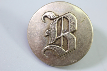 2x original Metall Uniform Knopf Uniformknopf mit Monogramm Buchstabe B