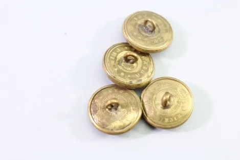 4x Original Metal Uniform Buttons, Artillery Uniform Buttons