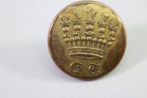 Original Metall Uniform Knopf, Uniformknopf/ Livreekopf mit Krone Preis pro Knopf