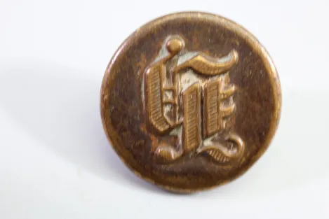 Uniformknopf antiker Jagdknopf mit Wappen, Preis pro Knopf