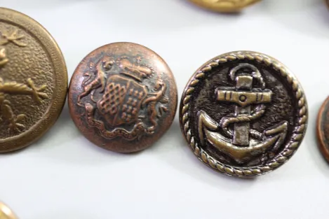 23x Livery Uniform Buttons, Metal Uniform Buttons, from an old uniform tailor's shop