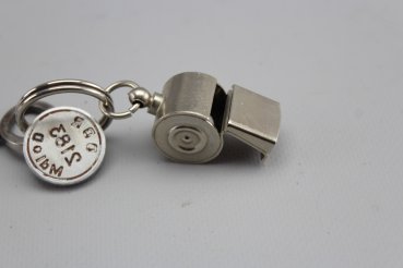Original GDR People's Police - VP VoPo - chrome-plated whistle with cork ball