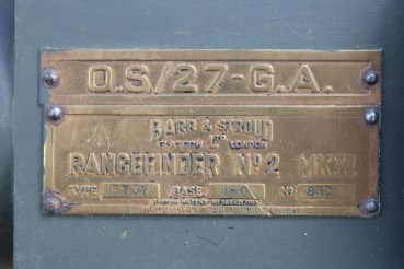 Entfernungsmesser EM 1m, englisch, Barr & Stroud 1941, Typ O.S/27-G. A, Rangefinder Nr. 2