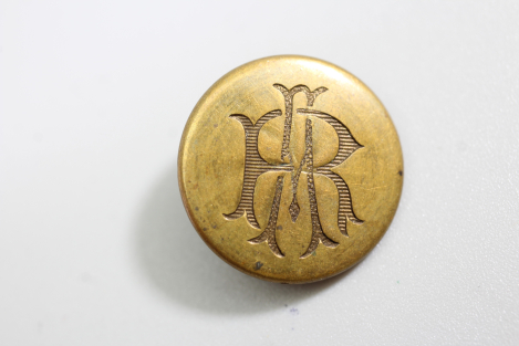 Livery uniform button, metal button, uniform button, from an old uniform tailor's shop, original piece