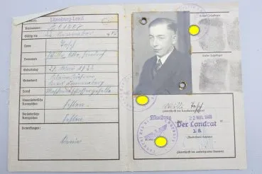 ww2 work book and identification card of a Lüneburger, Lüneburg - Land