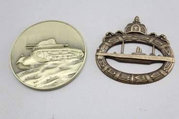 Collector's item Imperial Navy U-Boat War Badge and Medal Panzer Regiment 1