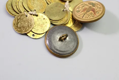 175 Original Livery & Traditional Costume Buttons Made of Metal – Vintage Stock from a Uniform Tailor